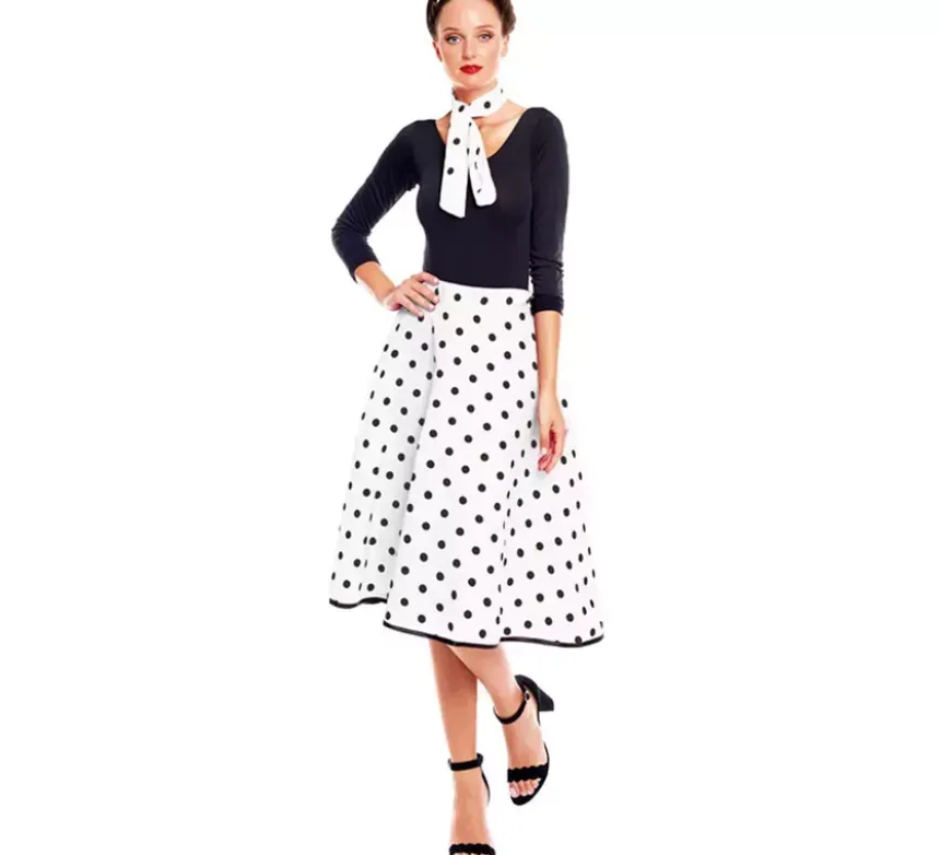 Kit o Costume anni '50 in vari colori per donna: Gonna e Sciarpa