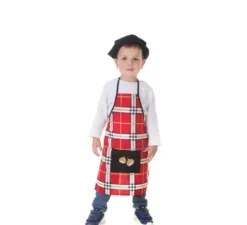 Kit o costume da castagno a quadretti rossi per bambini