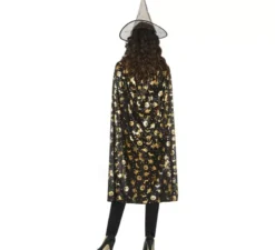 Kit o Costume da Strega: Cappello e Mantello 110 cm
