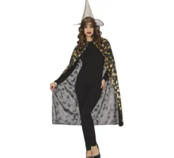 Kit o Costume da Strega: Cappello e Mantello 110 cm