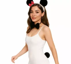 Kit Panda per donna: fascia, papillon e coda