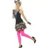 Kit party anni 80: gonna, cravatta e collana per donna