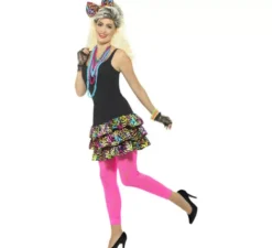 Kit party anni 80: gonna, cravatta e collana per donna