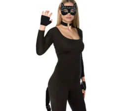 Kit per gatti: maschera, collare, guanti e coda