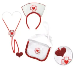 Kit per infermiere adulto: fascia, stetoscopio e grembiule