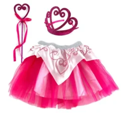 Kit Piccola Principessa delle Fate Fucsia per Bambina: Tutù, Tiara e Bacchetta