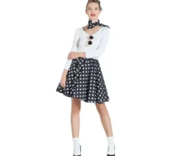 Kit pin up per donna nero: gonna e fazzoletto