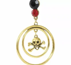 Kit pirata adulto: orecchini e collana metallica