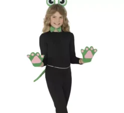 Kit rana per bambini: coda, guanti, fascia e papillon