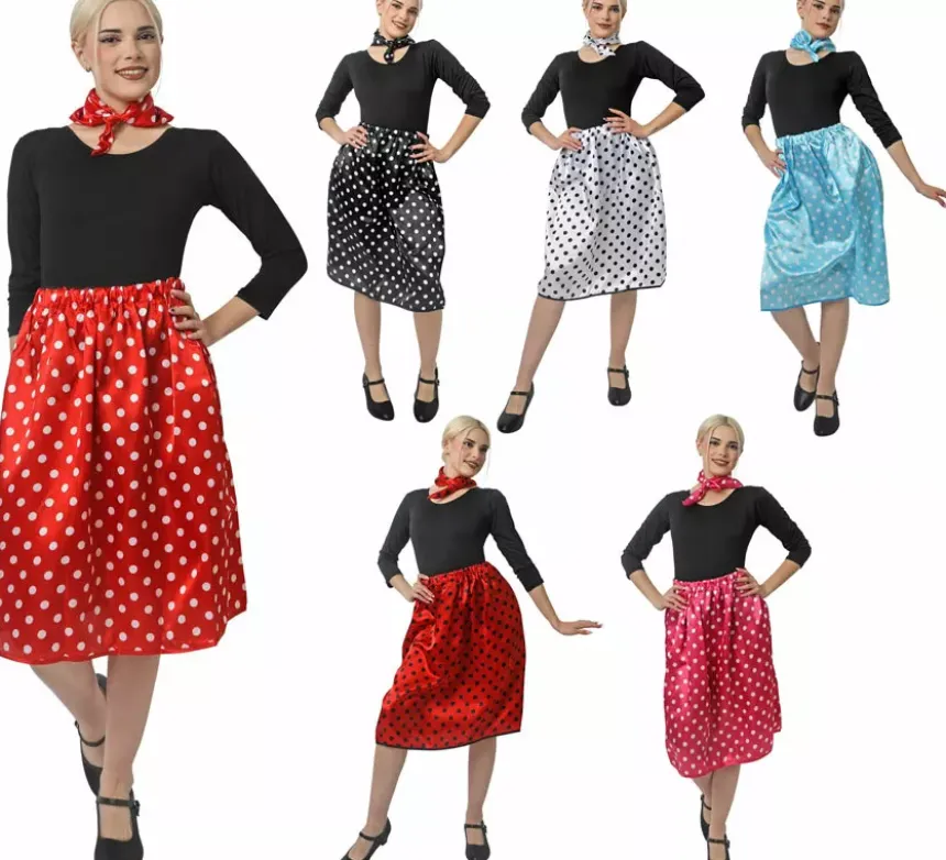 Kit Rasete Anni '50 da Donna: Sciarpa e Gonna