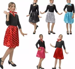 Kit Rasete Anni '50 per Ragazza: Sciarpa e Gonna