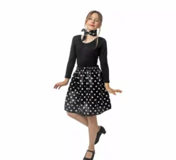 Kit Rasete Anni '50 per Ragazza: Sciarpa e Gonna
