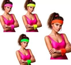 Kit sportivo degli anni '80 in vari colori neon