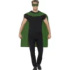 Kit supereroe verde adulto: mantello e maschera