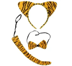 Kit tigre: orecchio, papillon e coda
