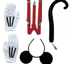 Kit topo adulto: fascia, guanti, coda e bretelle