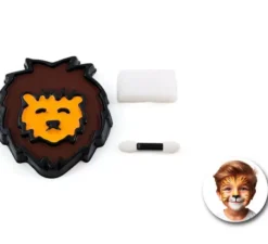 Kit trucco León: spugna, pennello e tavolozza di colori