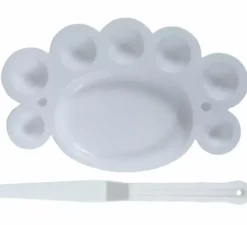 Kit trucco: 5 pennelli, tavolozza e spatola