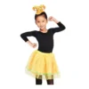 Kit tutù clown giallo: tutù e mini cappello