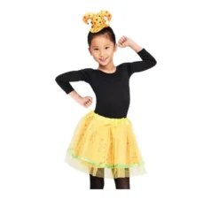 Kit tutù clown giallo: tutù e mini cappello