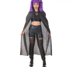 Kit Vampiro Viola Adulto: Mantello e Parrucca