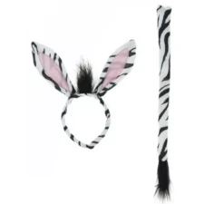 Kit Zebra: Cerchietto con orecchie e coda