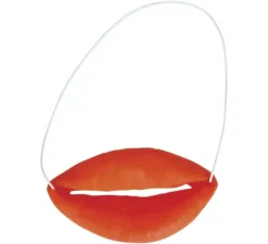 Labbra grottesche in lattice rosso