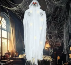 Lampada a sospensione scheletro bianco con luce 185 cm