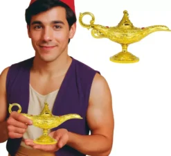 Lampada del genio dorato