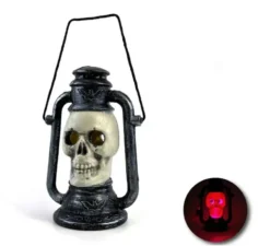 Lampada Teschio con luce 16x36 cm