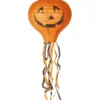 Lanterna zucca arancione con frange 30 cm