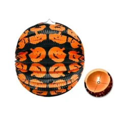 Lanterna Zucca Happy Pumpkins con supporto 22x25 cm