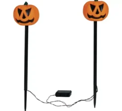 2 Lanterne Zucca con Luce per Giardino 50 cm