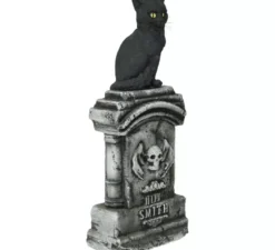 Lapide con gatto con luce e suono, 90x40 cm