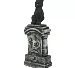 Lapide con gatto con luce e suono, 90x40 cm