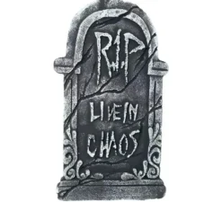 """Lapide del cimitero ""Live in Chaos2 43x22 cm"""