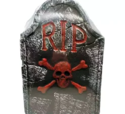 Lapide in schiuma a forma di teschio RIP 37x2,50x55 cm