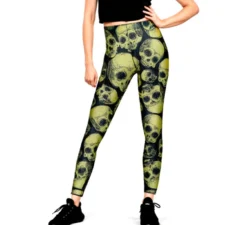 Leggings con teschio per donna