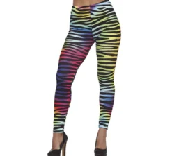 Leggings multicolori con stampa tigrata per donna