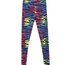 Leggings multicolori con stampa tigrata per donna
