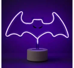 Luce al neon a forma di pipistrello con supporto 27x9x20 cm
