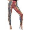 Maglia con stampa leopardo multicolor