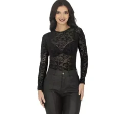 Maglia da donna con teschio traforato