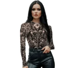 Maglia effetto tatuaggio per donna