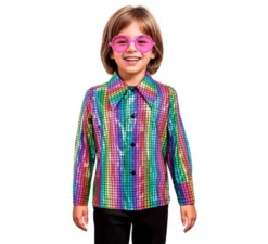 Maglietta arcobaleno Disco Bling per ragazzi