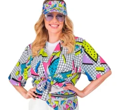 Maglietta bianca stampata anni '80 per adulti