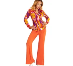 Maglietta da discoteca Orchid anni '70 per donna
