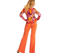 Maglietta da discoteca Orchid anni '70 per donna