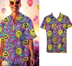 Maglietta psichedelica Smile per uomo