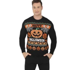 Maglione da uomo con zucca di Halloween